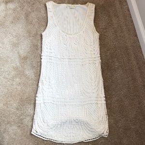 Staring at Stars Cream Lace Mini Dress